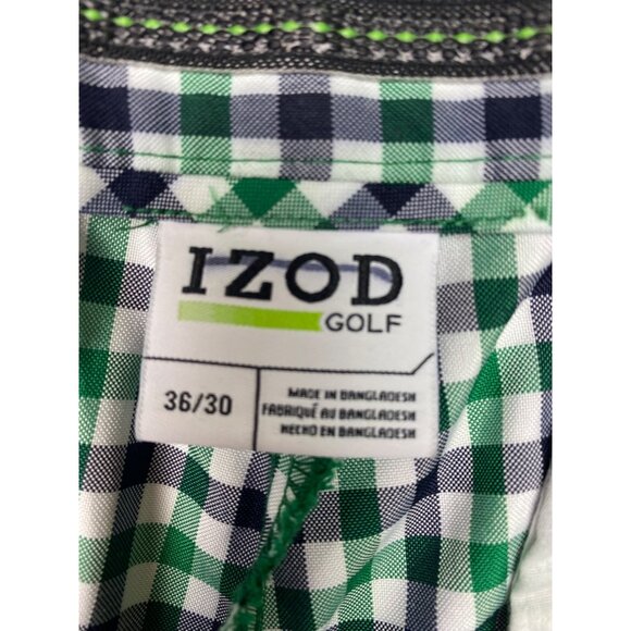 Izod Golf Green & Blue Checkered Men's Pants 36/30 Polyester - Picture 5 of 12